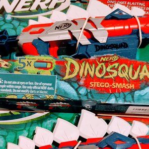 Nerf DinoSquad Stegosmash Dart Blaster, 4-Dart Storage,  Quantity two units new